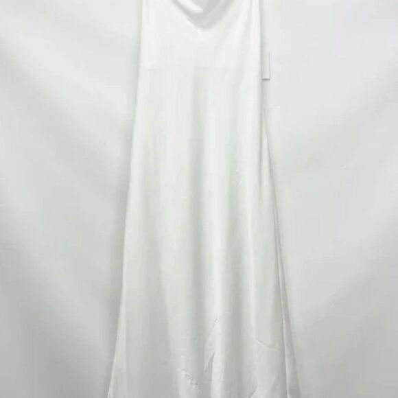 Show Me Your MuMu Verona Cowl Dress Medium Ivory Luxe Satin White NWT - Picture 4 of 10